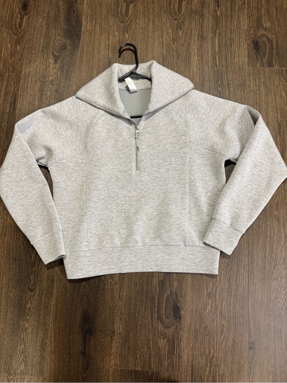 Spanx Womens AirEssentials Half Zip Pullover Gray Sz S Modal Travel Lounge